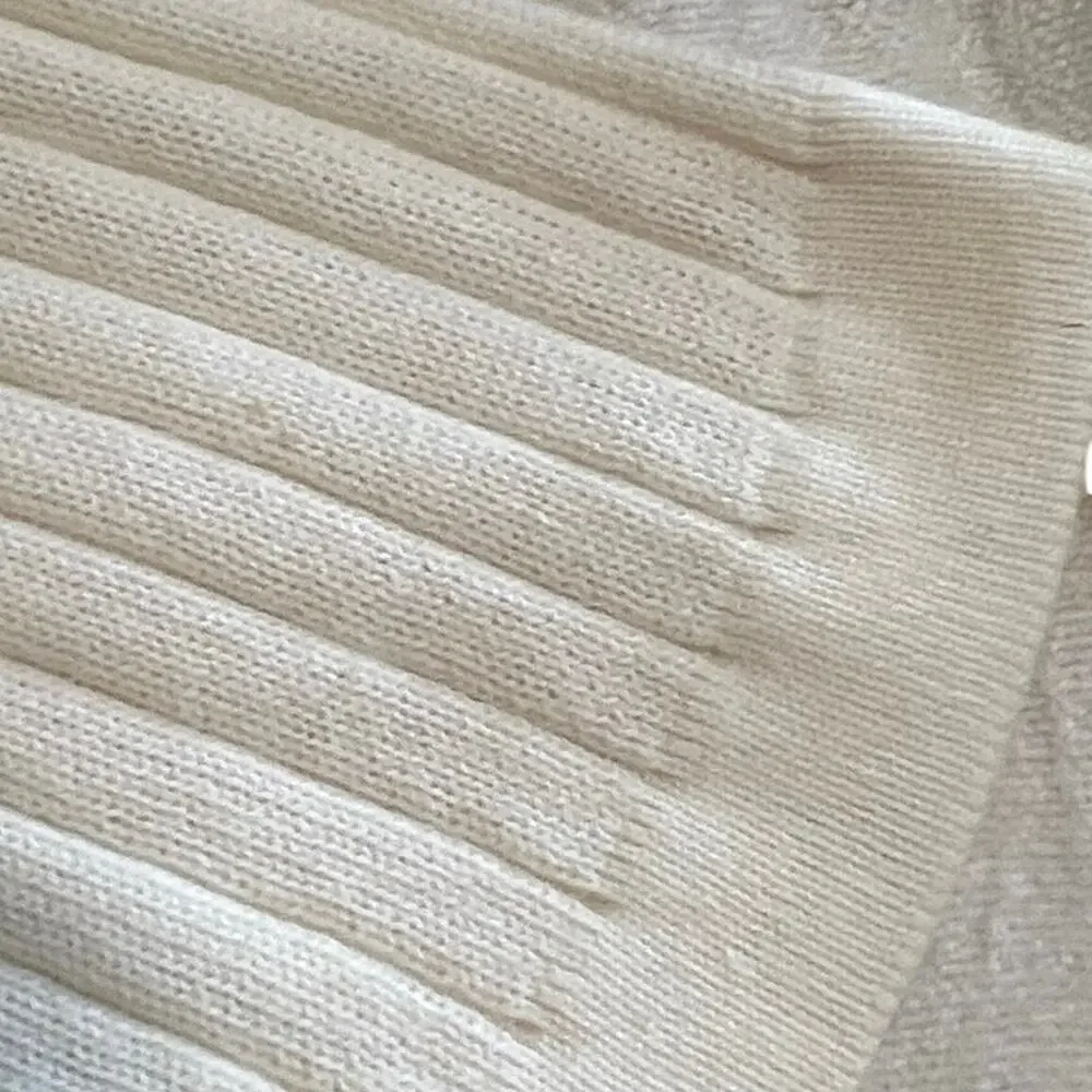 Vintage 90s Liz Claiborne Villager Ivory Ribbed Faux Twinset Cardigan Size 1/XL